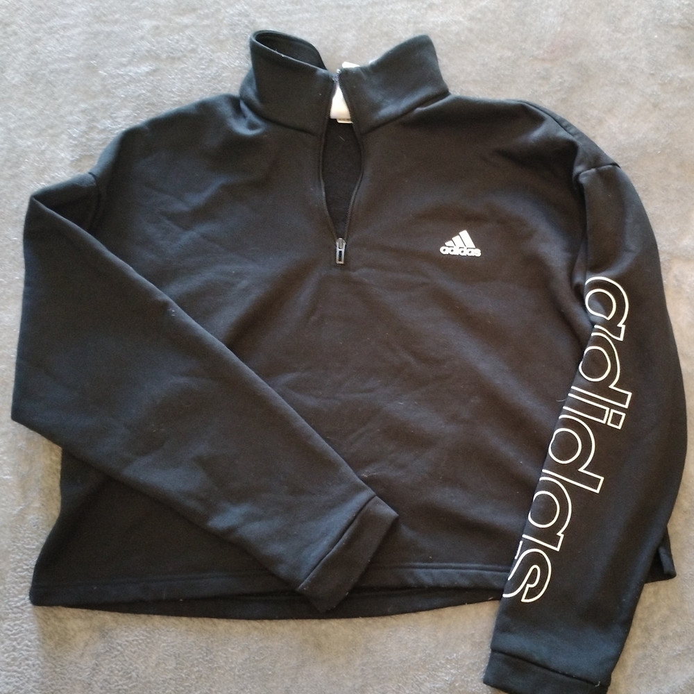 Adidas Black Half-Zip Pullover
